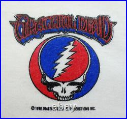 Grateful Dead Shirt T Shirt Vintage 1986 Steal Your Face Staff Polo Collar GDP M