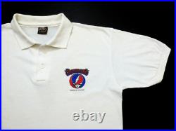 Grateful Dead Shirt T Shirt Vintage 1986 Steal Your Face Staff Polo Collar GDP M