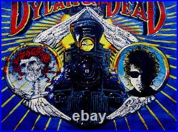 Grateful Dead Shirt T Shirt Vintage 1987 Bob Dylan & The Dead Griffin Art Train