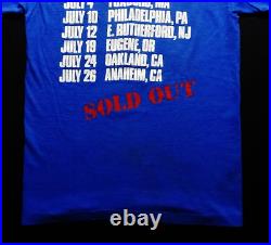 Grateful Dead Shirt T Shirt Vintage 1987 Bob Dylan & The Dead Griffin Art Train