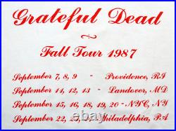 Grateful Dead Shirt T Shirt Vintage 1987 Fall Tour GD Movie Skeleton USA GDP L