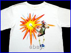 Grateful Dead Shirt T Shirt Vintage 1987 Fall Tour GD Movie USA Skeleton GDP L