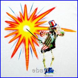 Grateful Dead Shirt T Shirt Vintage 1987 Fall Tour GD Movie USA Skeleton GDP L