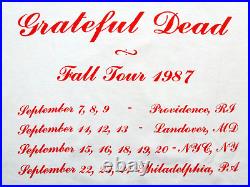 Grateful Dead Shirt T Shirt Vintage 1987 Fall Tour GD Movie USA Skeleton GDP L