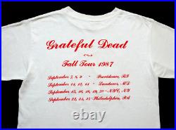 Grateful Dead Shirt T Shirt Vintage 1987 Fall Tour GD Movie USA Skeleton GDP L