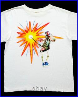 Grateful Dead Shirt T Shirt Vintage 1987 Fall Tour GD Movie USA Skeleton GDP L