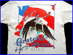 Grateful Dead Shirt T Shirt Vintage 1987 Spring Tour Guitar Eagle USA Perez GD L