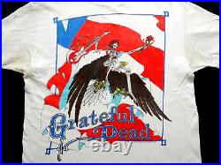 Grateful Dead Shirt T Shirt Vintage 1987 Spring Tour USA Guitar Eagle Perez GD L