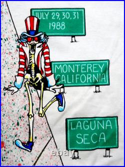 Grateful Dead Shirt T Shirt Vintage 1988 Motorcycle Laguna Seca CA USA GDM L New