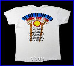 Grateful Dead Shirt T Shirt Vintage 1989 Summer Tour Smoking Skeleton Keyboard L
