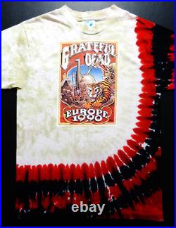 Grateful Dead Shirt T Shirt Vintage 1990 Europe'90 Tour Rick Griffin Art GDM L