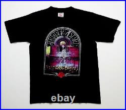Grateful Dead Shirt T Shirt Vintage 1990 Lightning Rose Skeleton Skulls GDM L
