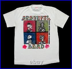 Grateful Dead Shirt T Shirt Vintage 1990 Summer Tour 25th Anniversary Heads XL