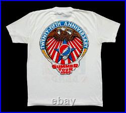 Grateful Dead Shirt T Shirt Vintage 1990 Summer Tour 25th Anniversary Heads XL