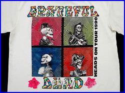 Grateful Dead Shirt T Shirt Vintage 1990 Summer Tour 25th Anniversary Heads XL