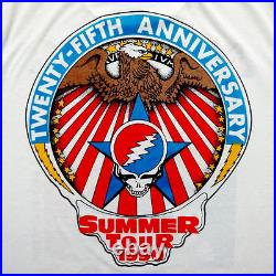 Grateful Dead Shirt T Shirt Vintage 1990 Summer Tour 25th Anniversary Heads XL