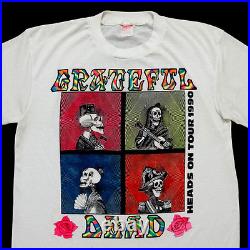 Grateful Dead Shirt T Shirt Vintage 1990 Summer Tour 25th Anniversary Heads XL