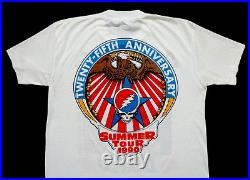 Grateful Dead Shirt T Shirt Vintage 1990 Summer Tour 25th Anniversary Heads XL