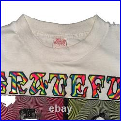 Grateful Dead Shirt T Shirt Vintage 1990 Summer Tour Heads 25th Anniversary XL