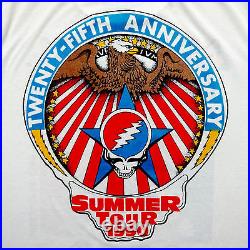 Grateful Dead Shirt T Shirt Vintage 1990 Summer Tour Heads 25th Anniversary XL