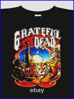 Grateful Dead Shirt T Shirt Vintage 1990 Without A Net Tiger Rick Griffin Art XL