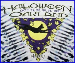 Grateful Dead Shirt T Shirt Vintage 1991 Halloween Oakland Mikio Cat Roses GD XL