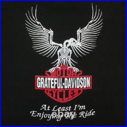 Grateful Dead Shirt T Shirt Vintage 1991 Motorcycle Harley Davidson Black HD L