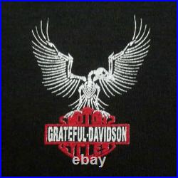 Grateful Dead Shirt T Shirt Vintage 1991 Motorcycle Harley Davidson Black HD L