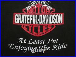Grateful Dead Shirt T Shirt Vintage 1991 Motorcycle Harley Davidson Black HD L