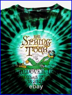 Grateful Dead Shirt T Shirt Vintage 1991 Spring Tour Maryland St Patricks GDM L