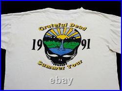 Grateful Dead Shirt T Shirt Vintage 1991 Summer Tour Paradise Waits GD Skeletons
