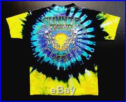 Grateful Dead Shirt T Shirt Vintage 1991 Summer Tour Tie Dye Sun Skeletons GDM L