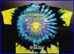Grateful Dead Shirt T Shirt Vintage 1991 Summer Tour Tie Dye Sun Skeletons GDM L