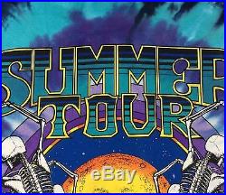 Grateful Dead Shirt T Shirt Vintage 1991 Summer Tour Tie Dye Sun Skeletons Rare