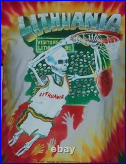 Grateful Dead Shirt T Shirt Vintage 1992 Lithuania Basketball Olympic NBA M EUC