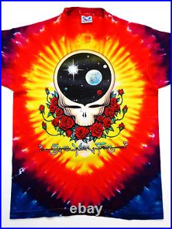 Grateful Dead Shirt T Shirt Vintage 1992 Space Your Face Roses Tie Dye GDM L