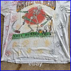 Grateful Dead Shirt T Shirt Vintage 1992 Summer Tour Croquet Dancing Bear XXL