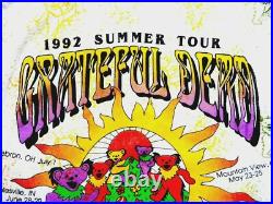 Grateful Dead Shirt T Shirt Vintage 1992 Summer Tour Croquet Skeleton Sun XL New
