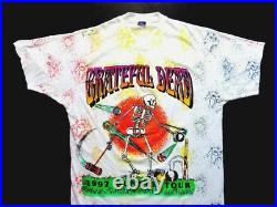 Grateful Dead Shirt T Shirt Vintage 1992 Summer Tour Croquet Skeleton Sun XL New