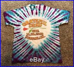 Grateful Dead Shirt T Shirt Vintage 1993 Eugene, Oregon Owl XL Aug 21-22, 93