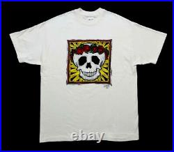 Grateful Dead Shirt T Shirt Vintage 1993 Rose Garland Sun Skull Lambert XL New