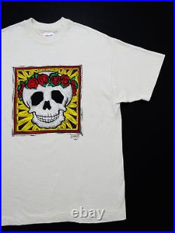 Grateful Dead Shirt T Shirt Vintage 1993 Rose Garland Sun Skull Lambert XL New