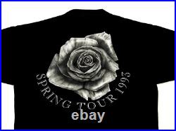 Grateful Dead Shirt T Shirt Vintage 1993 Spring Tour Stone Rose GD Black GDM XL