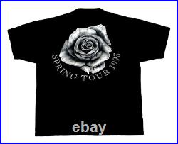 Grateful Dead Shirt T Shirt Vintage 1993 Spring Tour Stone Rose GD Black GDM XL