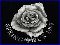 Grateful Dead Shirt T Shirt Vintage 1993 Spring Tour Stone Rose GD Black GDM XL