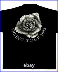 Grateful Dead Shirt T Shirt Vintage 1993 Spring Tour Stone Rose GD Black GDM XL