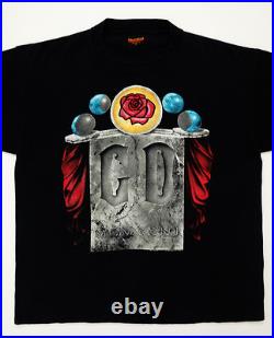 Grateful Dead Shirt T Shirt Vintage 1993 Spring Tour Stone Rose GD Black GDM XL