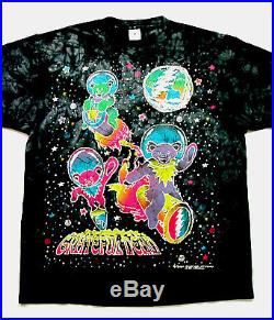 Grateful Dead Shirt T Shirt Vintage 1994 Astronaut Space Drums Bears Tie Dye XL