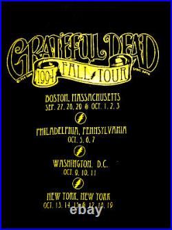 Grateful Dead Shirt T Shirt Vintage 1994 Fall Tour Face Autumn Leaves Rose GDM L