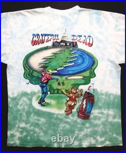 Grateful Dead Shirt T Shirt Vintage 1994 Golfing Golf Club Ball PGA DC USA GD XL